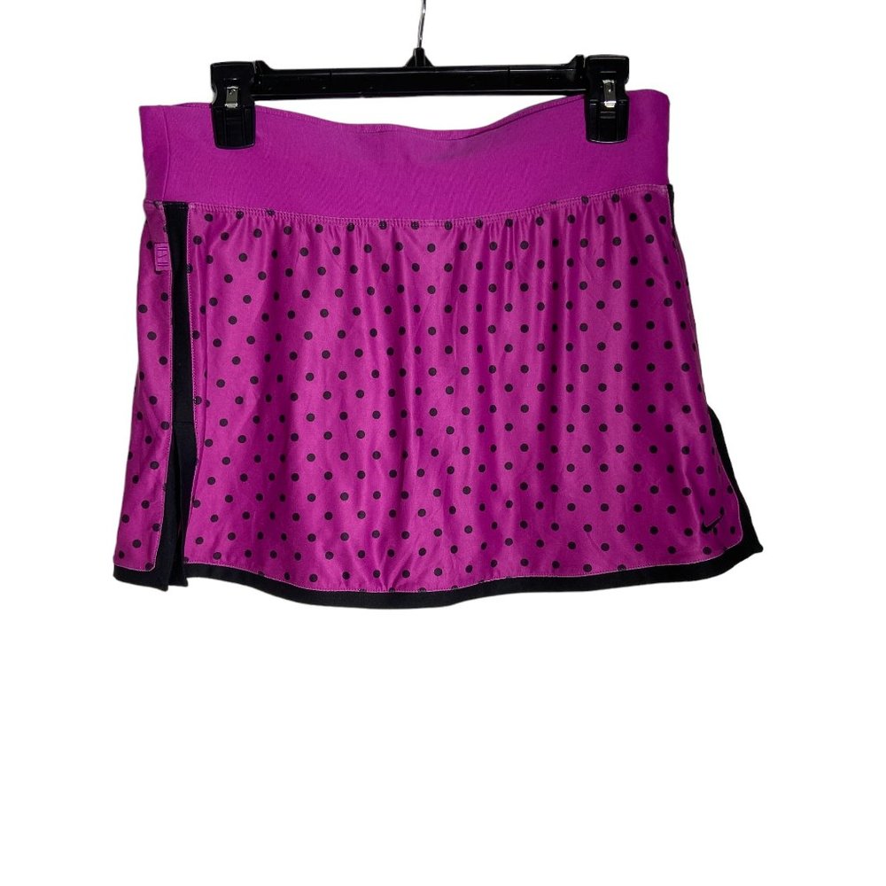 Nike Pink and Black Polka Dot Dri-fit Tennis Skort Golf Skirt  SMALL